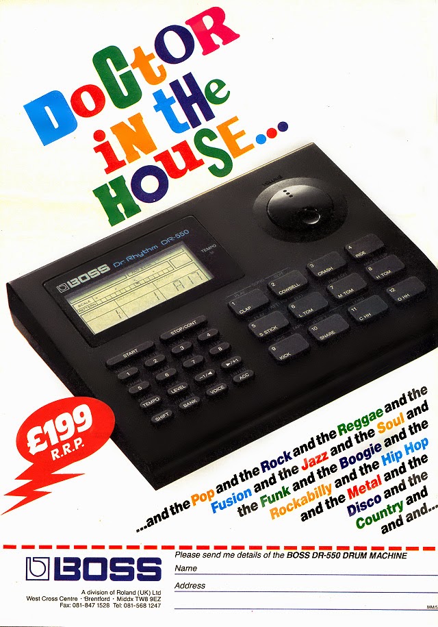 The Boss Dr. Rhythm DR550 Drum Machine Botch