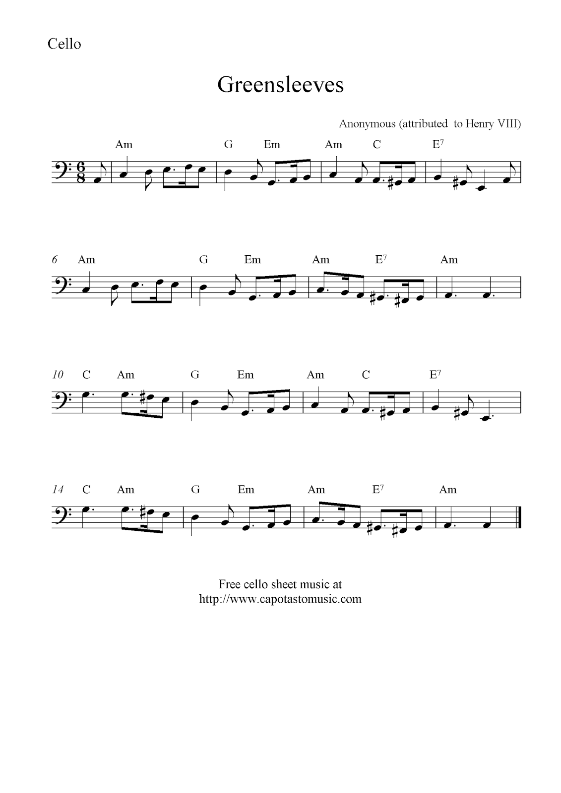 greensleeves-free-cello-sheet-music-notes