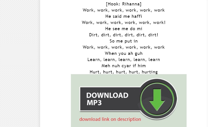 rihanna work ft drake mp3 download