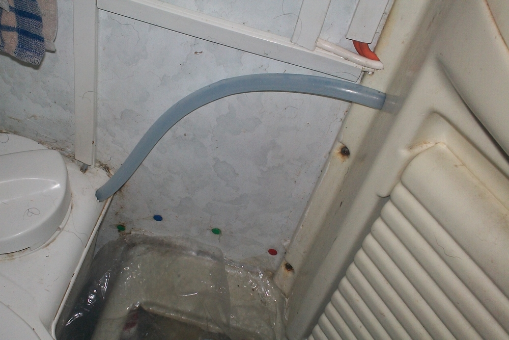 wc chimico dove scarica