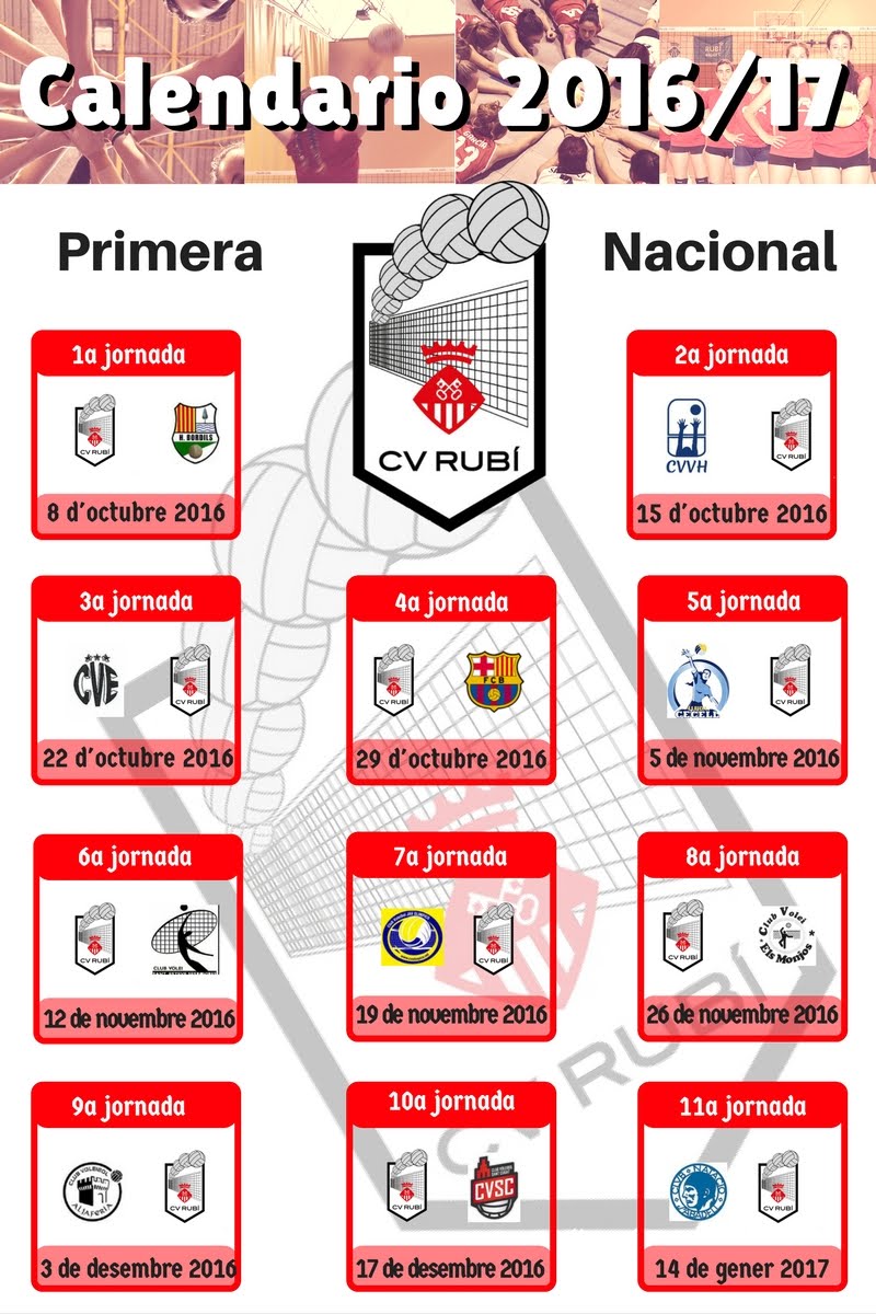 Calendari 1a volta - Primera Nacional