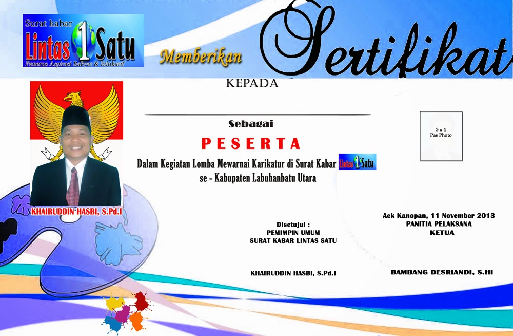 CONTOH SERTIFIKAT LOMBA MEWARNAI DOWNLOAD SERTIFIKAT LOMBA