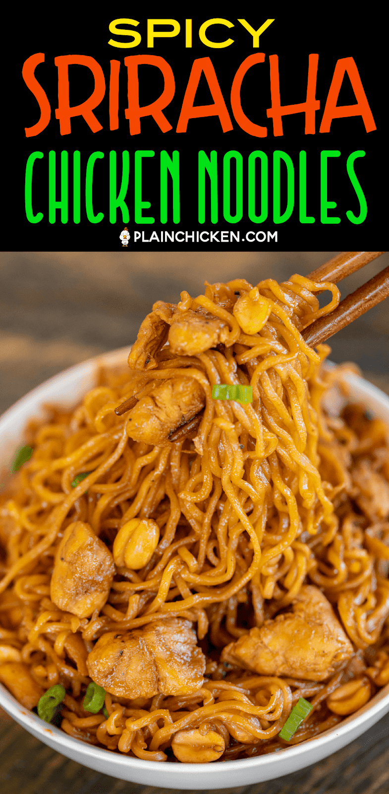 Spicy Sriracha Chicken Noodles Plain Chicken®