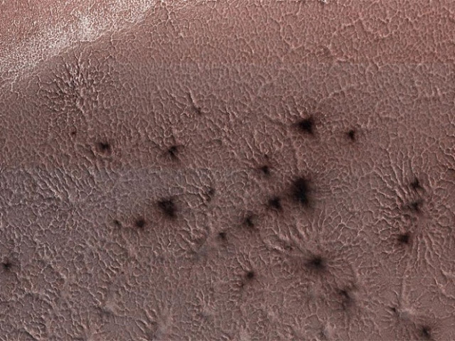 Estas misteriosas ‘arañas’ aparecieron en la superficie de Marte