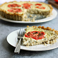 Tomato and Cottage Cheese Tart with Quinoa Crust