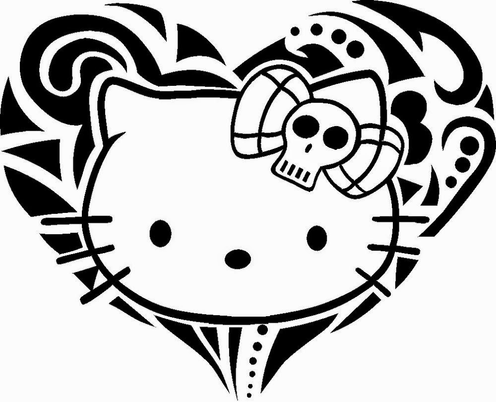 Hello Kitty Emo Coloring Pages