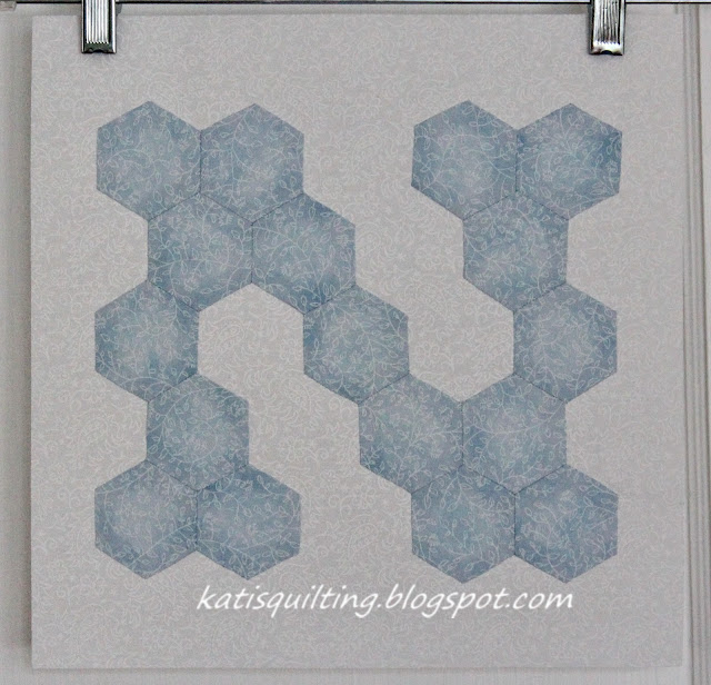 Letter N made with hexagons