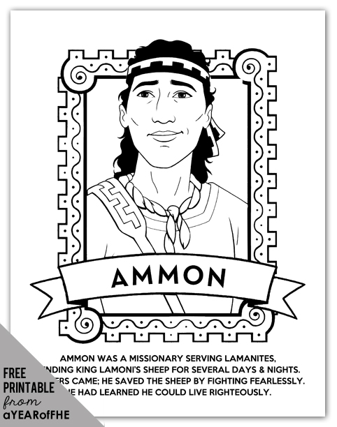 A Year of FHE Year 02 Lesson 03 - AmmonColoringPage Prev 