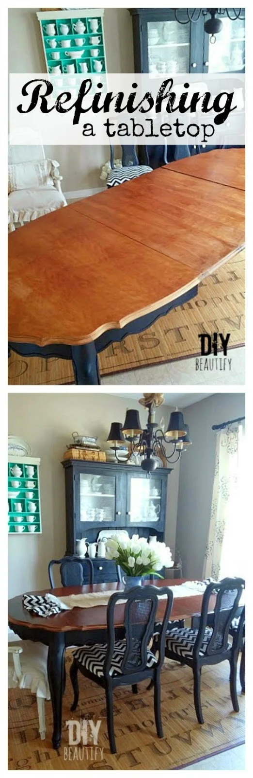 how to refinish a dining table