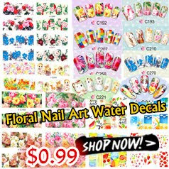Floral Nail Water Decals