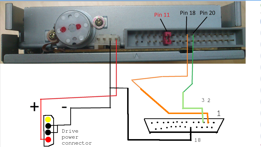 Parallel port floppy control.