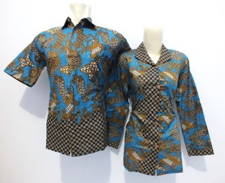 Kemeja batik kombinasi polos untuk pasangan Kemeja batik kombinasi polos untuk pasangan