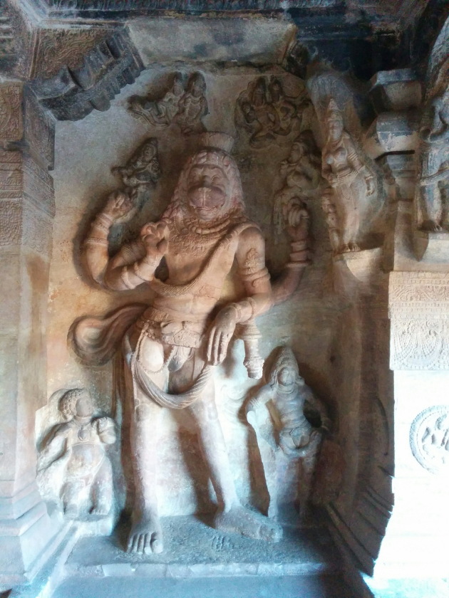 Narasimha Avatar - Badami cave temple, Karnataka