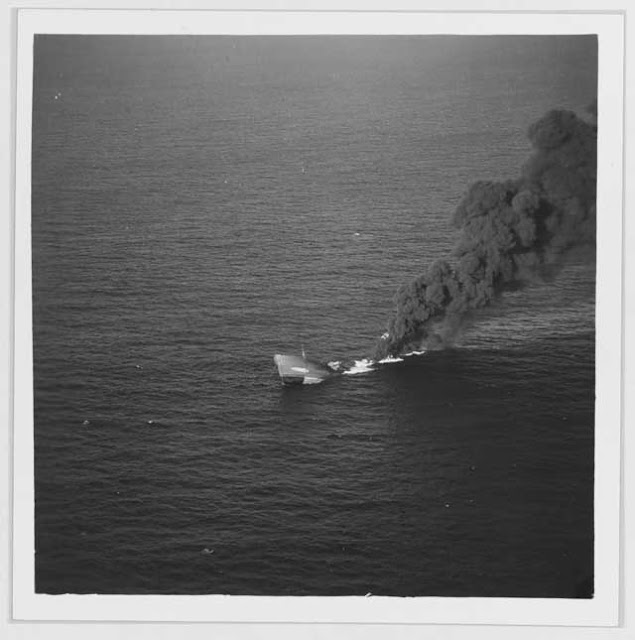 British tanker Empire Gem sinks off the North Carolina coast on 24 January 1942 worldwartwo.filminspector.com