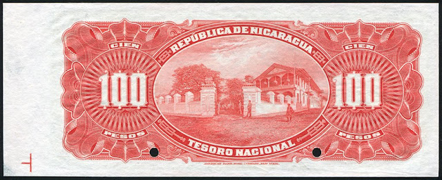 Nicaragua 100 Pesos Banknote bill