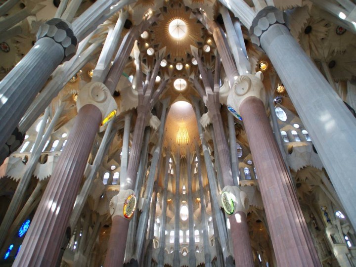 wallpaper full: La Sagrada Familia in Barcelona - Rare Photos...