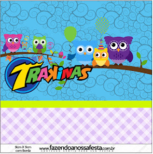Búhos de Colores: Etiquetas para Candy Bar de Fiesta de Quince Años para Imprimir Gratis.