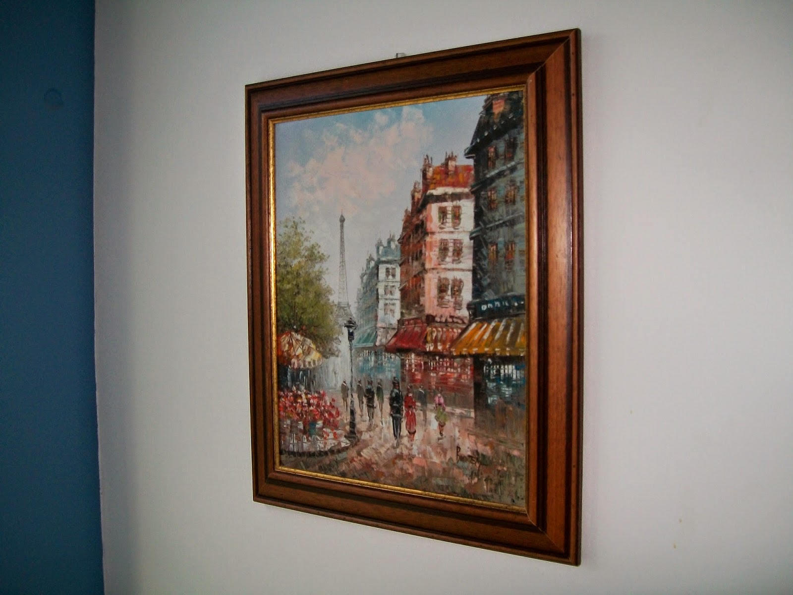Tableau Huile Sur Toile Signé Caroline Burnett - Tour De Paris, Arc De Triomphe