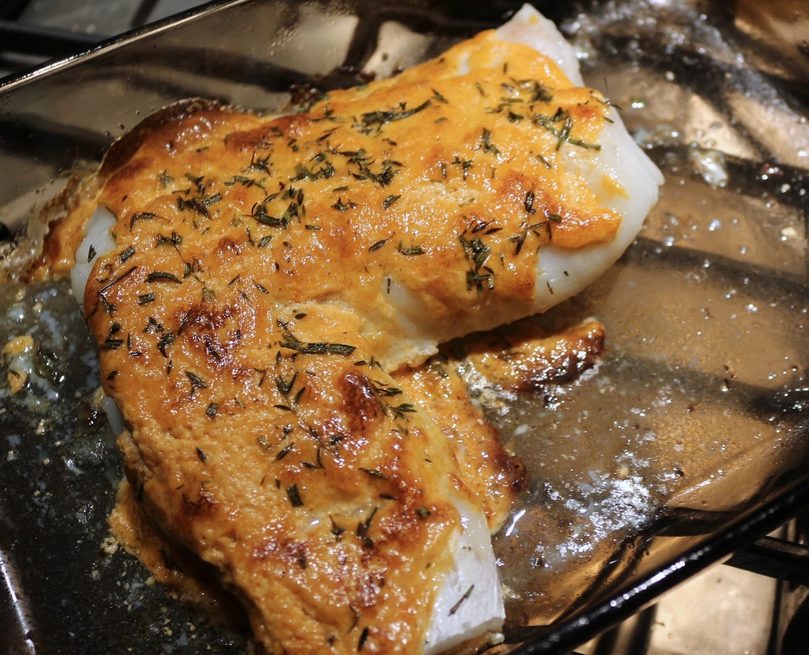 Tarragon Buffalo Cod on Creamy Spinach