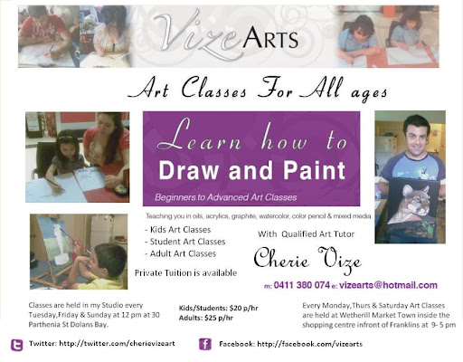 VIZEarts - Art classes for all ages in Sydney with Fine Artist & Art Tutor Cherie Vize