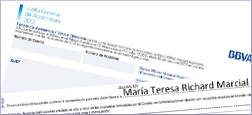 Delega o teu voto en Mª Teresa Richard Marcial na XXA do BBVA