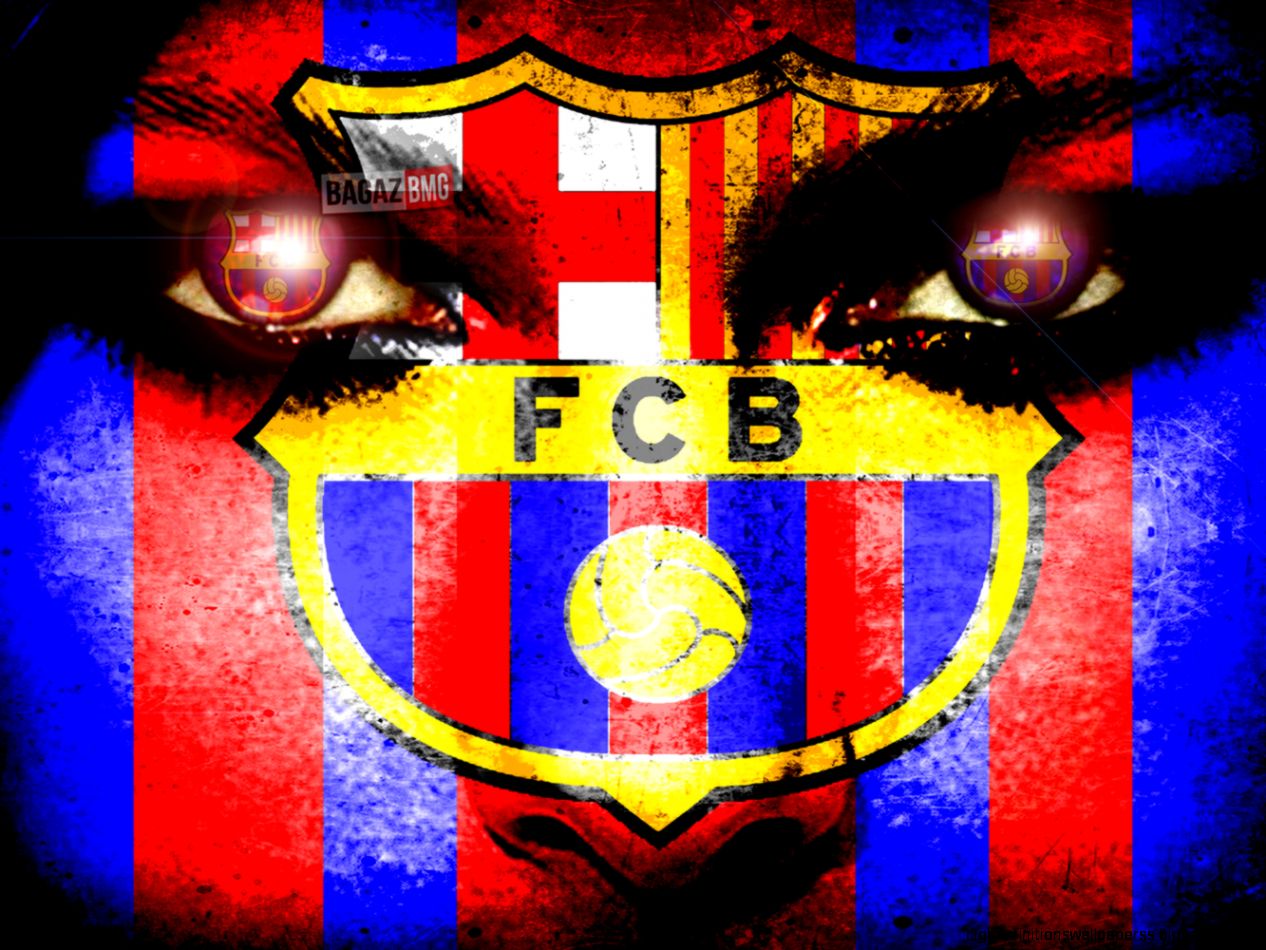 Barcelona Fc Logo Face Wallpaper