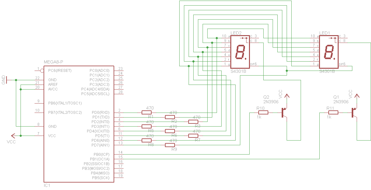 Davide Gironi blog: an AVR Atmega 7-segment commond anode / cathode ...