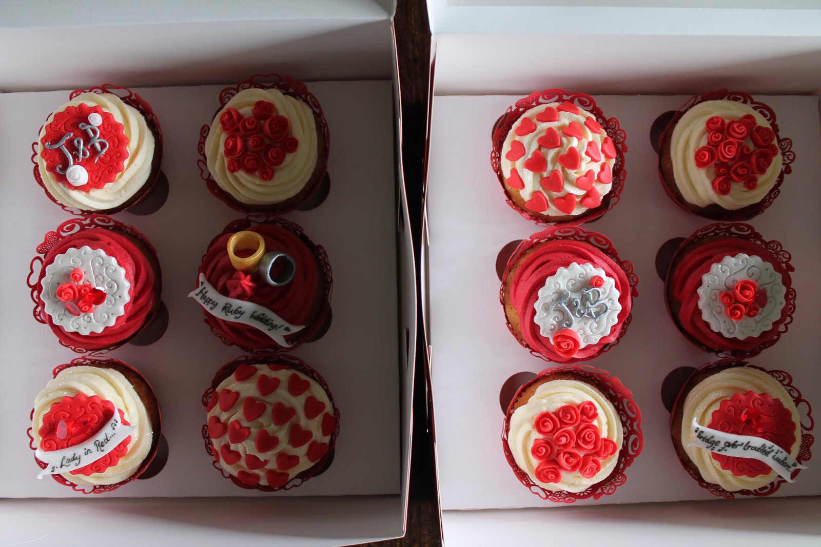 Cupcake Carousels Ruby Wedding Cupcakes!