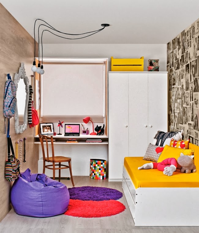 Dormitorio para niñas en color coral - Dormitorios colores y estilos