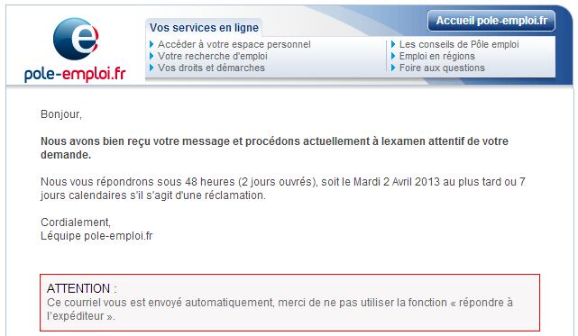 lettre pour changer de conseiller pole emploi