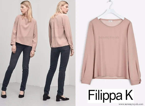 Crown Princess Victoria wore Filippa K Almond Crepe Blouse