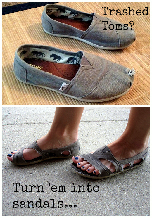 How to Make Toms Shoes Into Sandals?