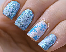 nail snowflake snowflakes snow textured silver