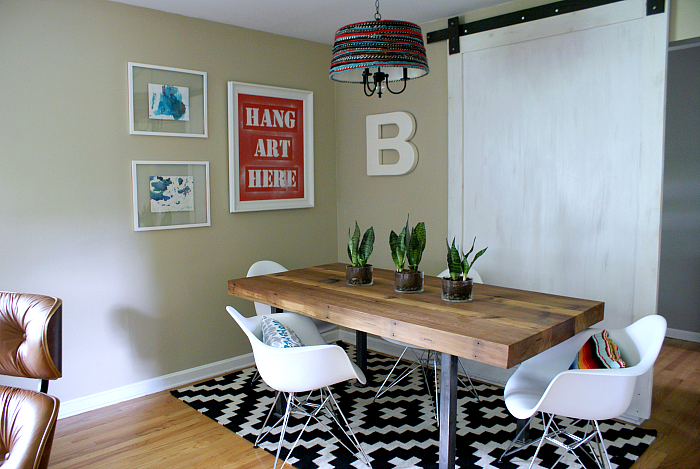 DIY eclectic dining room on a budget