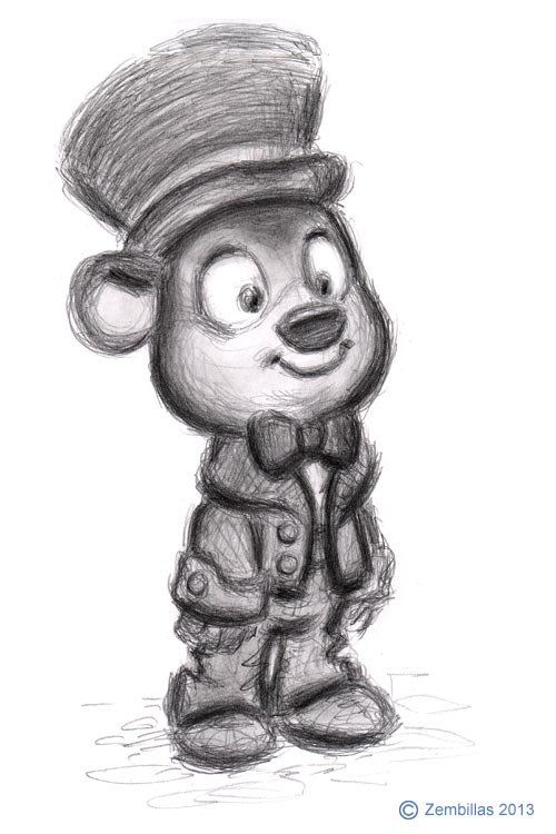 Charles Zembillas Cute in pencil cute in color