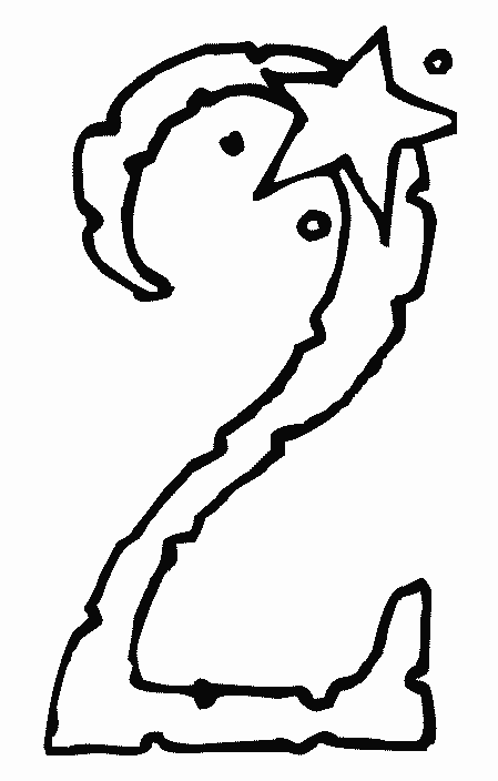 number 2 coloring page