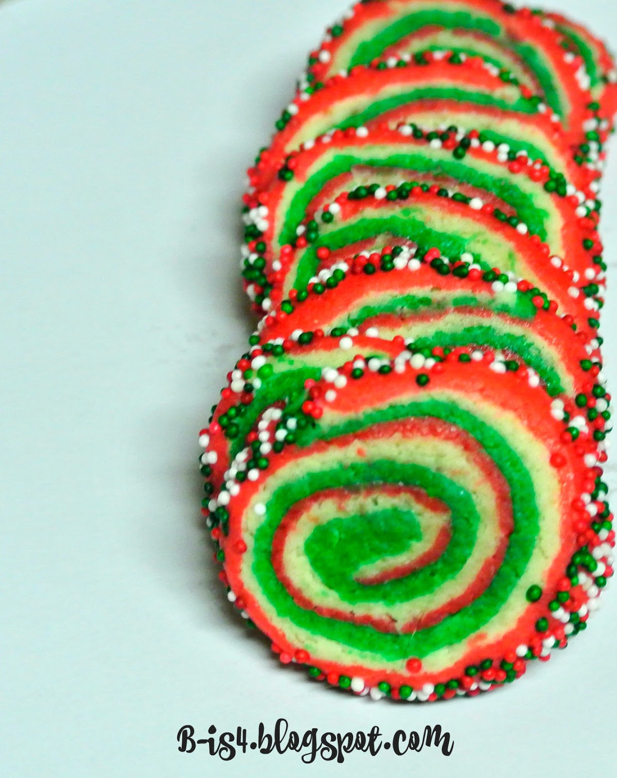 B is 4: Christmas Swirl Sugar Cookies