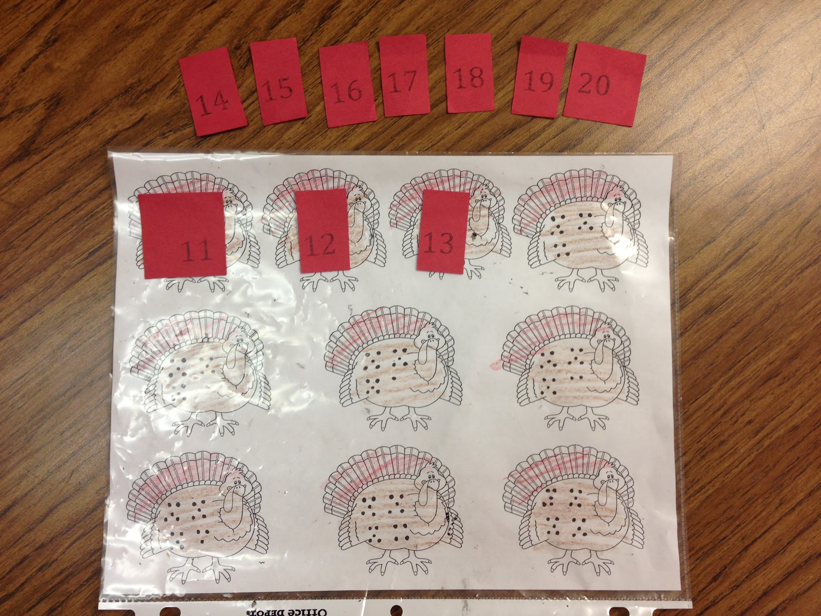 Free Printable Turkey Counting Worksheet