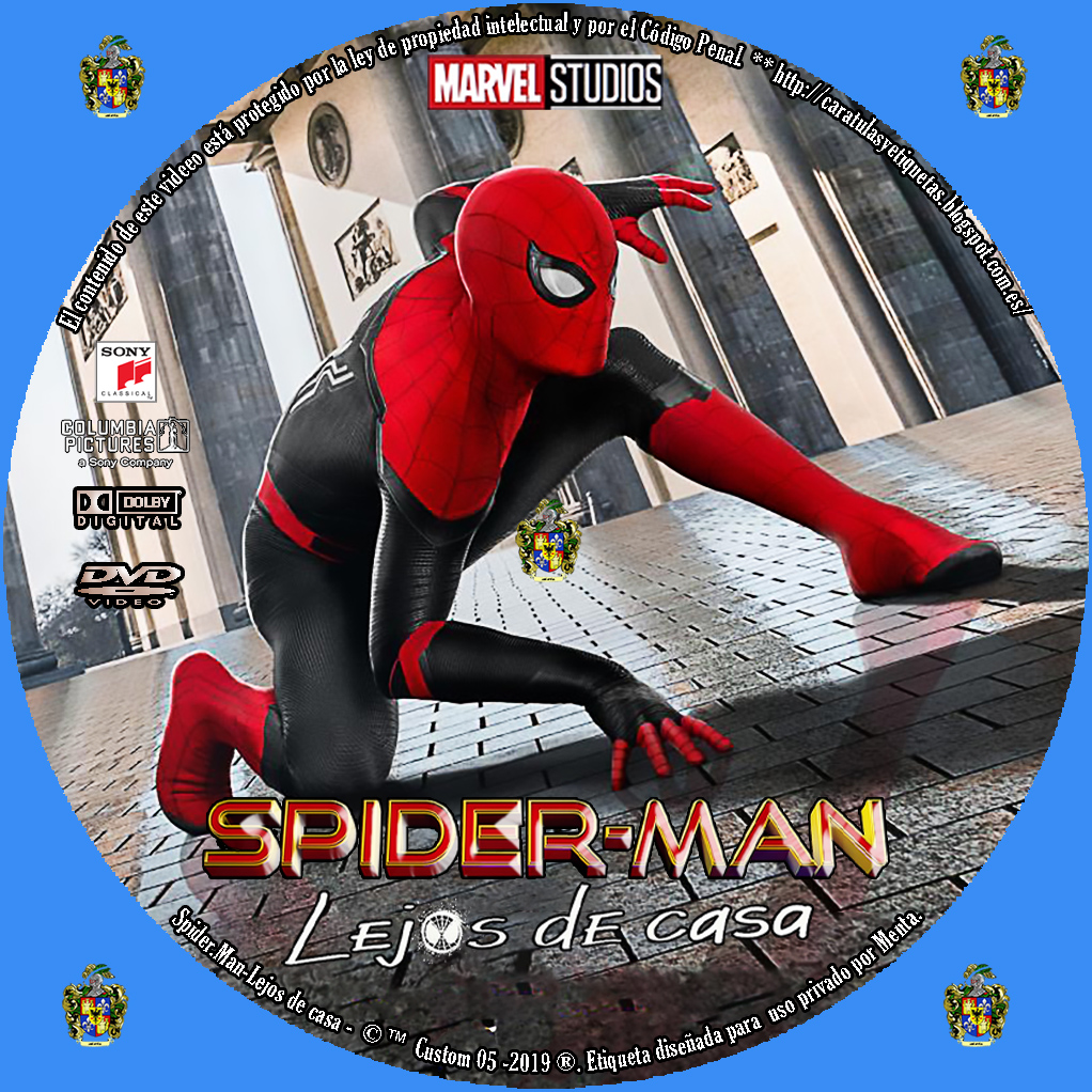 Spider Man No Way Home En Dvd Caratulas y etiquetas: Spider-Man Lejos de casa