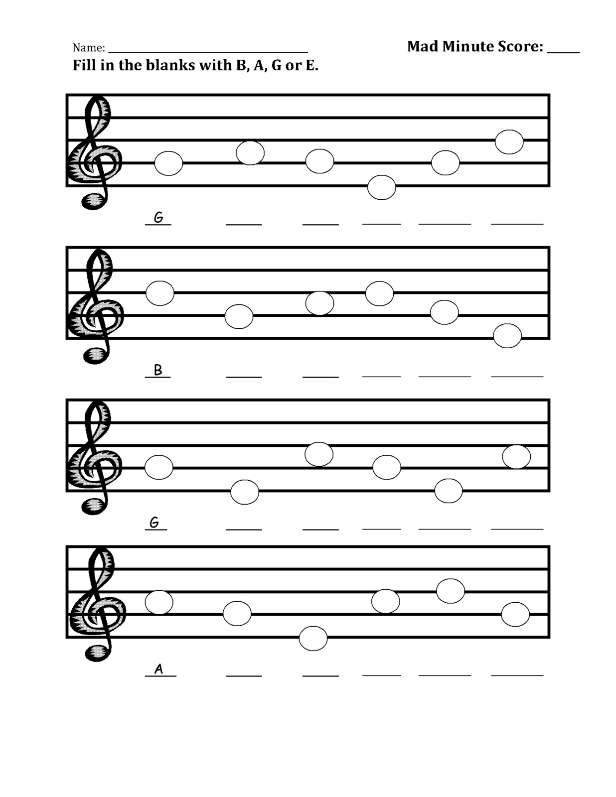 The Sweetest Melody: Pitch-Labeling Practice Worksheets