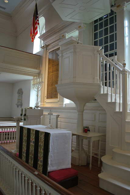 Interior of Christ Church in Alexandria, Virginia