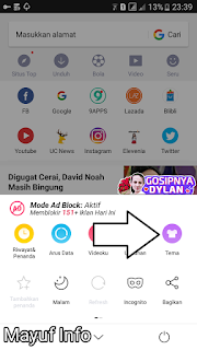 Cara Mengganti Background/Tema UC Browser Terbaru