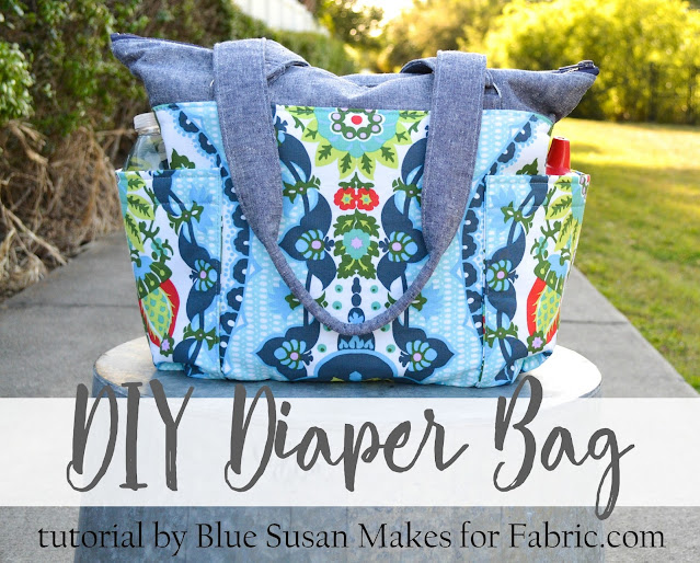 Blue Susan Makes DIY Diaper Bag Tutorial for