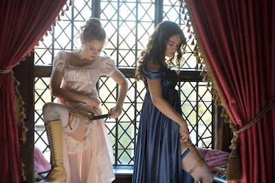 Bella Heathcote and Lily James star in Pride and Prejudice and Zombies