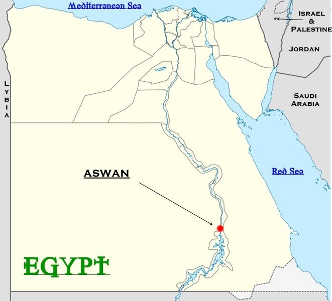 From Egypt With Love: Aswan Location on Map