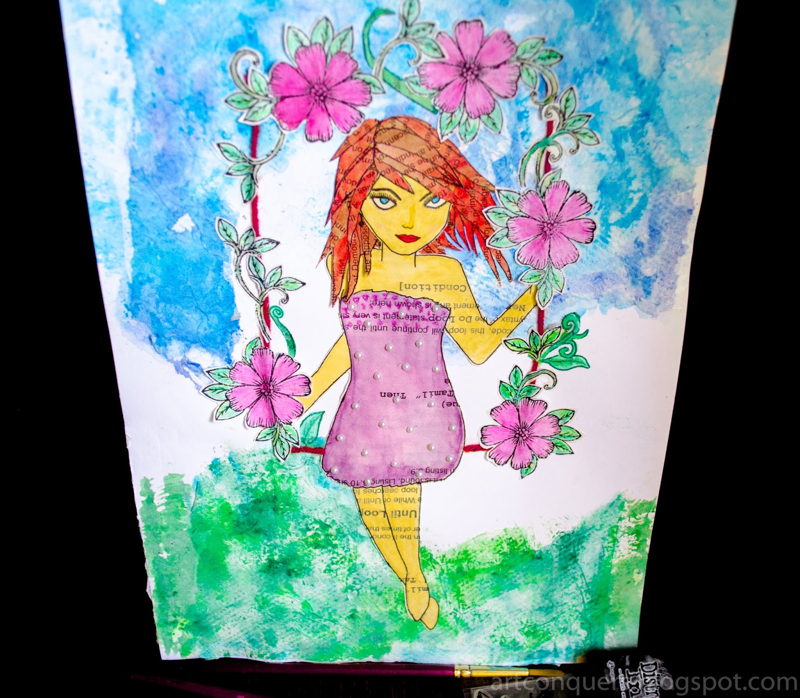 Artconquers Mixed Media Art Tutorials for BeginnersSimple and easy