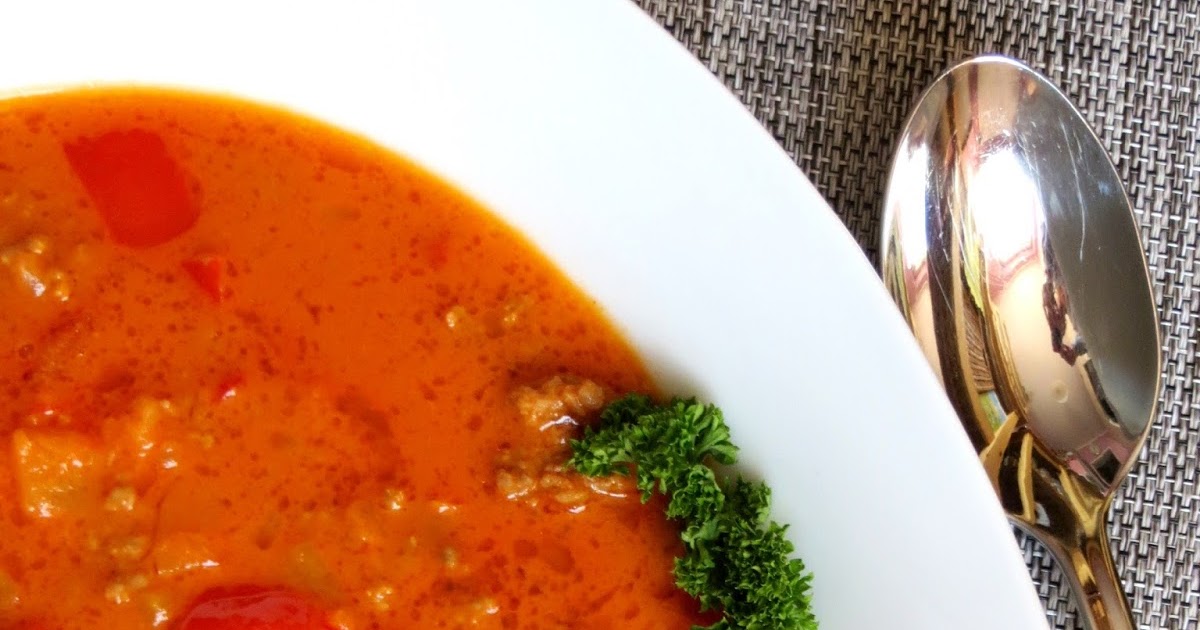 Rezepte mit Herz Paprika Curry Suppe mit Kokosmilch