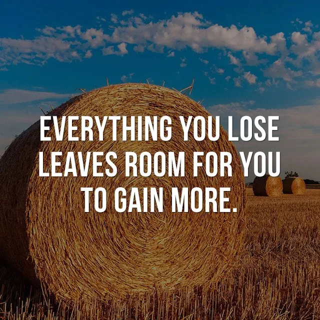 Everything you lose leaves room for you to gain more. - Beautiful Quotes with Pictures