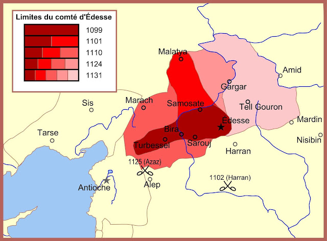 Mapa do Condado de Edessa, 1098-1131