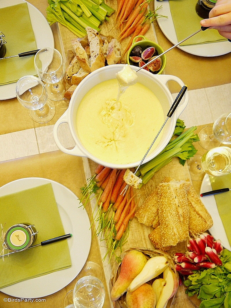 How to Style a Cheese Fondue Party at Home Party Ideas Party Printables Blog